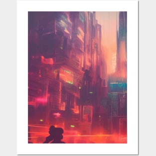 Japan Neon City Lights Posters and Art